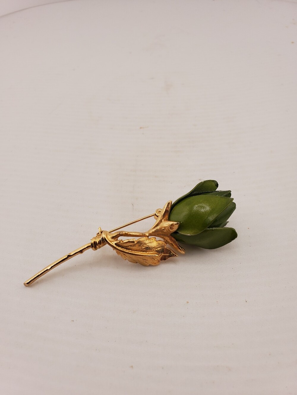Autumn Green Flower Brooch